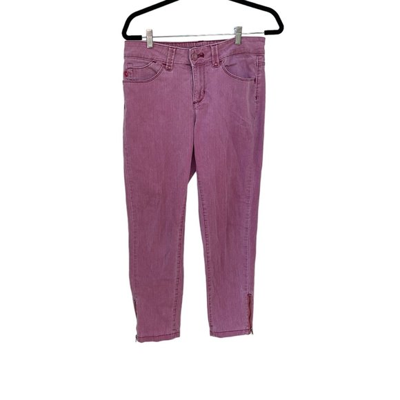 Lee Shapetastic Hidden Hold Woman’s Pink Rose Pants Size 10 With Ankle‎ Zippers - Picture 1 of 14
